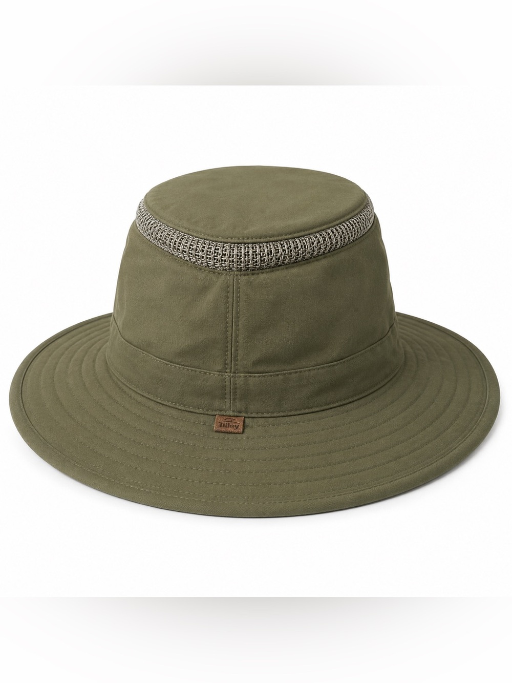Tilley Airflo Hat 7 5/8 61cm Olive Made in Canada Wide Brim Sun Hat